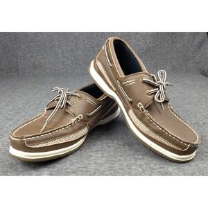 Island Surf Co Boat Deck Shoes Cod Dark Brown Men's 8M Lace Up Round Toe Cushion